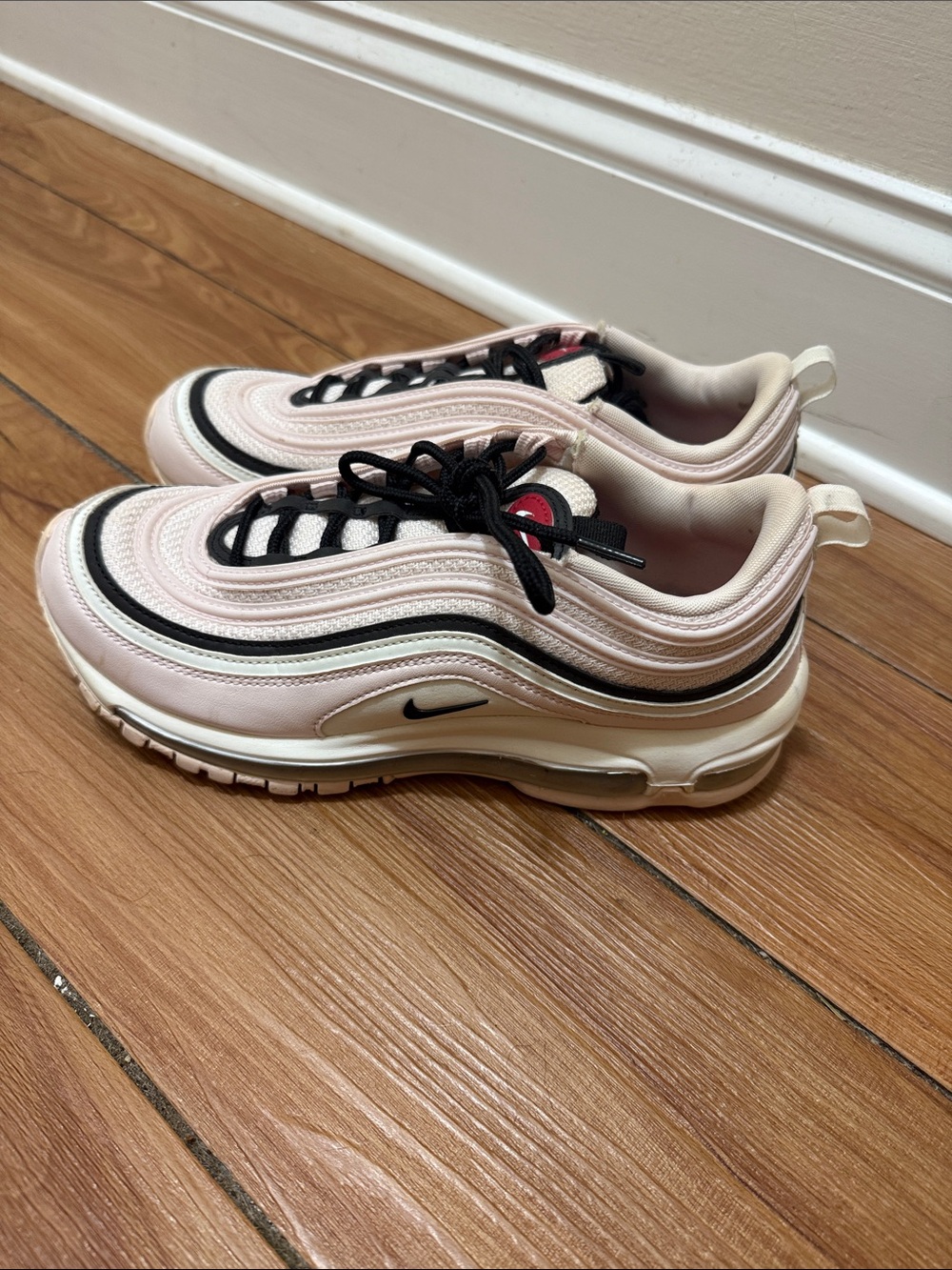 Nike Women’s Air Max 97 Sneakers - Light Pink and Black